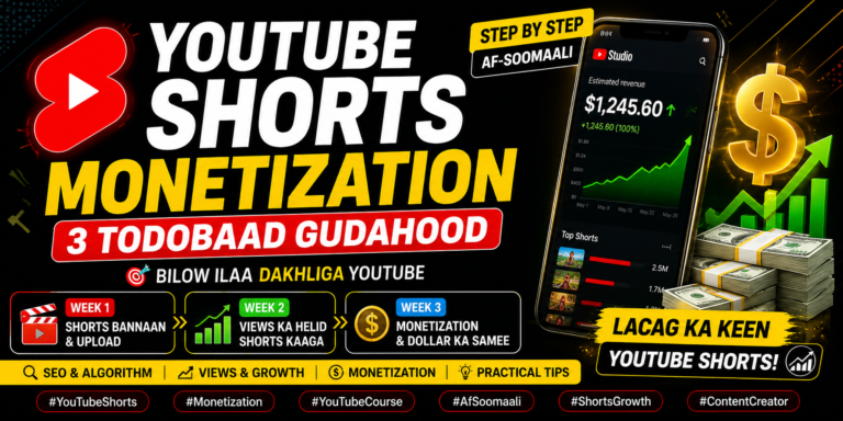 Shorts & Monetization 3 Weaks