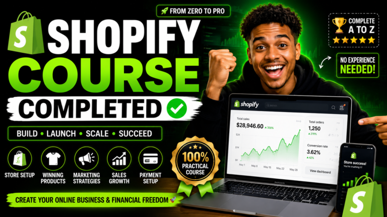 Shopify Dropshipping Masterclass 2026: Complete A–Z Course